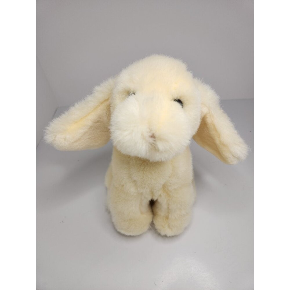 Vintage 1990 Baby Gund Wind Up Musical Puppy Dog Antique White Missing Ribbon